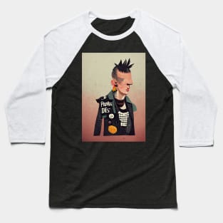 Punk Face Baseball T-Shirt